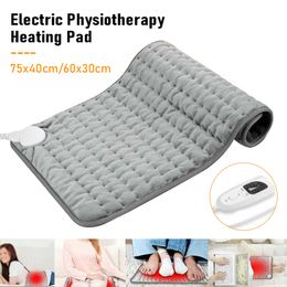 110/220V Electric Heating Pad Physiotherapy Timed Blanket Thermal Shoulder Abdomen Back Leg Pain Relief Fatigue Winter Warmer