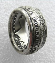 Selling Silver Plated Morgan Silver Dollar Coin Ring 039Heads039 Handmade In Sizes 816 high quality7825411