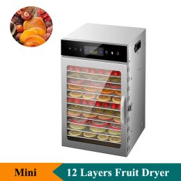 Dehydrators Home Use Mini Digital Display Fruit Dryer Machine12 Layers Food Dehydrator Machine Stainless Steel Fruit Meat Drying Machine