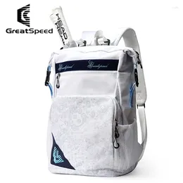 Outdoor Bags GreatSpeed White Tennis Backpack Super Light Racquet Bag 2024 Portable Women Men Sports Padel Badminton Squash