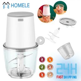 Blender 300/600ml Electric Meat Grinder Garlic Crusher Portable Wireless Chopper Crusher Grinder Kitchen Masher Baby Food Auxiliary Tool