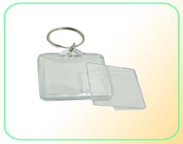 Wholes Cheap Blank Acrylic Square Po Keychains Insert 1503903915039039 Po Keyrings 1000PCSLOT 1007110