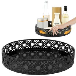 Lazy Susan Turntable Organiser Exquisite Turntable Spice Rack 360Degree Spinning Cosmetic Makeup Tray Cabinet Spinning Container