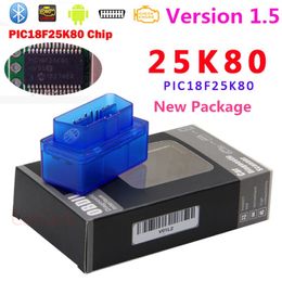 Super Mini ELM327 Bluetooth V1.5 With Pic18f25k80 BT ELM 327 V1.5 OBD2 Scanner Universal Disgnostic Tool For Android