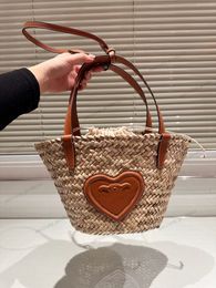 Designer Bag Summer Women's Fashion Woven Vegetable Basket Bag Beach Bag Straw Tote Bag Bucket Bag Luxury Handbag Shoulder Bags Vacation Large capacity shopping bag