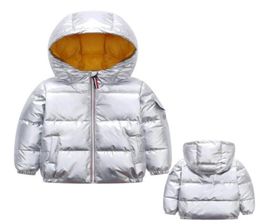 Down Coat 2021 Children039s Warm Jacket For Baby Girls And Boys Shiny Silver Outwear Winter Kids Clothes 316Y9487001