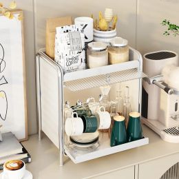 Desktop Storage Dustproof Makeup Cabinet Kitchen Countertop Cupboard Cutlery Drainage Rack Bedroom Skin Care Sundries Organizer