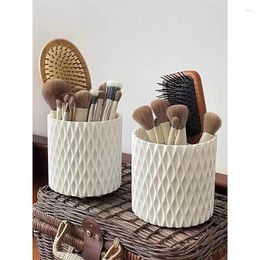 Storage Boxes 360 Rotating Makeup Brush Barrel Eye Shadow Bucket Dresser Shelf Student Desktop Pen Holder Box