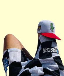 2022 Casual Shorts Nascar Checkered Flag Printed Mesh Short Pants Men's Summer Gym Workout Breathablenjx82378842