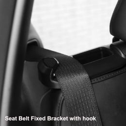 2PCS Car Rear Seat Belt Fixing Bracket for Tesla Model Y 2022 2023 with Hook Holder Trunk Convenient Storage ABS Car Accessories