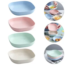 Dinnerware Sets 4 Pcs Tray Lightweight Bowls Mini Containers Square Salad Fiber Novel Child Kids Snack