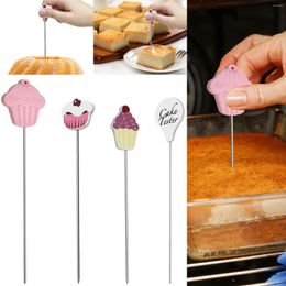 Baking Moulds Cake Tester Stainless Steel Skewer Kitchen Probe Pin Needle Reusable Long Metal Decorations Eatable