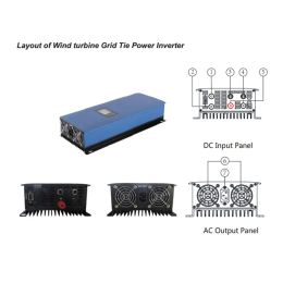 Inverter With Limiter Sensor Pure Sine Wave 5KW 8KW 10KW Wind MPPT Power On Grid Tie 230V For 24V 48V Wind Turbine Generator