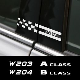 2PCS Car B Pillar Vinyl Film Sticker Auto Tuning Accessories For Mercedes Benz W124 W203 W204 A B C E S CLASS CLA CLS SL SLC SLK