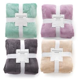 Winter Blanket Warm Bedsqread On The Bed Office Leg Cover Portable Nap Comforter Coral Velvet Blanket Air Conditioning Blankets