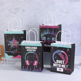 Gift Wrap 10/20/30pcs Personalised Bags Electroacoustic Dynamic Theme Portable Paper Party Performances Kraft