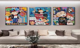 Graffiti Art Alec Monopoly THE WORLD IS YOURS Paintings on The Wall Art Canvas Posters and Prints Wall Art Picture Home Decor8817986