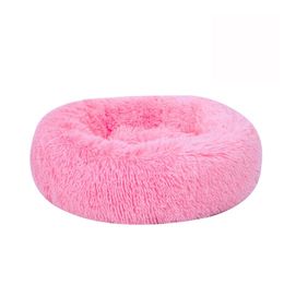 Cat Winter Dog Kennel Puppy Mat Round Pet Lounger Cushion For Small Medium Large Dogs Pet Bed Warm Fleece Dog Bed269M