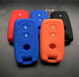 silicone rubber key fob cover case protect skin shell holder for SUZUKI Swift Sport SX4 SCORSS grand vitara smart keyless3576722