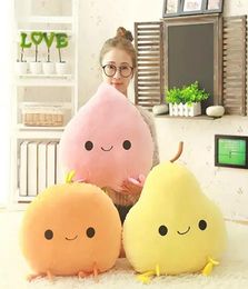 Cuddly Fruits Plush Toy Stuffed Plants Mango Orange Peach Pear Vegetables Decor Props Kids Nursing Pillow MX2007163633553