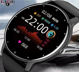 LIGE 2022 New Smart Watch Men Full Touch Screen Sport Fitness Watch IP67 Waterproof Bluetooth For Android ios smartwatch Men box296531005