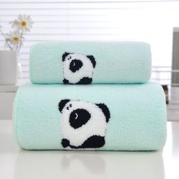 Coral Fleece Can Absorb Water Wash Face With Take A Bath Thicken Creative Adult Couple Gift Towel Bath Towel Set Bathroom Towel