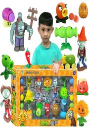 Large Genuine Plants vs Zombie Toys 2 Complete Set Of Boys Soft Silicone Anime Figure Children039s Dolls Kids Birthday Toy Gift3281705