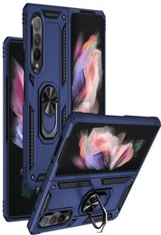 Armor Magnetic Cases For Samsung Galaxy Z Fold 3 Fold 4 5G Case Car Holder Silicon Ring Hard Cover4936303