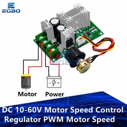 EGBO DC 10-60V Motor Speed Control Regulator PWM Motor Speed Controller Switch 20A Current Regulator High Power Drive Module