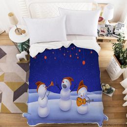 Blankets Home Textile Christmas Design Blanket 3D Creative Pattern Print Modern Bed Set Bedroom Decoration For All Seasons