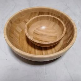 New Unique Bowl Serving Bamboo Salad Wood Cereal Bamboo Fruits Japanese Fruit Large Food Snack Soup Salads Pasta Rice Tableware