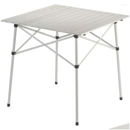 Camp Furniture Outdoor Cam Table Sturdy Aluminium Folding With Snap-On Design Including 4 Seats And Tote Bag Drop Delivery Sports Outdo Otbc0