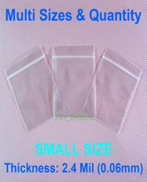 Multi Sizes Quantity 24 Mil Poly Zipper Bags SMALL SIZE Inches 15 4 x 25quot to 6quot Plastic Packing 4 10cm 61706168