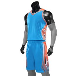 Shorts Custom Print Basketball Jersey Set Men Blank Uniforms Training Vest Shorts Sports Suit Gym Running Sleeveless Summer 2 Pcs