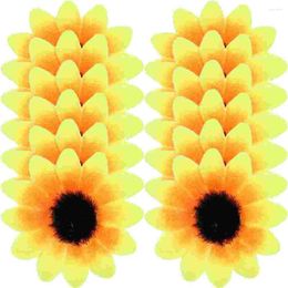 Decorative Flowers Fake Daisies Flower Sunflower Head Hair Accessories Bride DIY Wreath Sunflowers