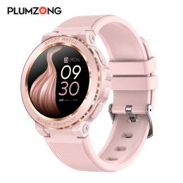 Watches Plumzong Sport Smart Watch Women Bluetooth Call Smartwatch Ip68 Waterproof Activity Tracker Heart Rate Monitor for Ios Android