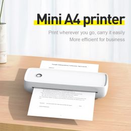 Printers Mini Printer Portable Thermal Paper Printer 203dpi Bluetoothcompatible 2600mAh Label Memo Wrong Question Printing