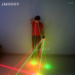 Party Decoration Red And Green Laser Gloves DJ RGB Fluorescent Bar Stage Show