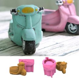 Small Motorcar Gypsum Flower Pot Silicone Mold Epoxy Resin Casting Mold Succulent Vase Cement Clay for Diy Garden