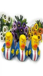 DHL Duck Bath Toy Novelty Items PVC Trump Ducks Shower Floating US President Doll Showers Water Toys Novelty Kids Gifts Whole 3914760