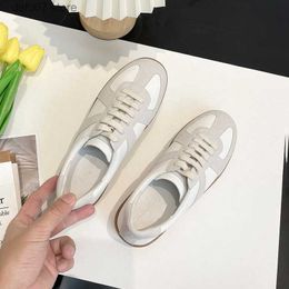 Dress Shoes Casual Shoes Suyin Yin De Training with Heightened Genuine Leather White Color Block Low cut New Versatile Sports Forrest H240412