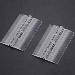 2Pcs Clear Plastic Folding Hinge New Transparent Foldable Door Hinges ABS Acrylic Furniture Hardware Cabinet Door