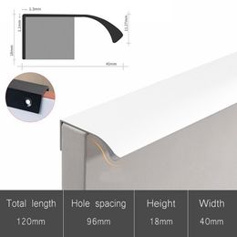 80-300mm Cabinet Door Handles Invisible Pulls For Kitchen Cupboard Handles Drawer Knobs Furniture Handle Bedroom Hardware