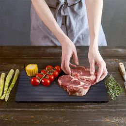 Large Size Aluminium Defrosting Tray for Frozen Meat with Super-Fast Defrost Thawing Plate Natural Fast & Magic Defroster Board