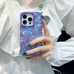 Luxury Colorful Dreamy Shell Phone Case For iPhone 11 Pro Max 12 13 14 Pro Max TPU+PC Smooth Glitter Clear Back Bumper Cover