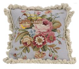 Pillow Velvet Nordic Home Rose Handmade Cusion Vintage Needlepoint Pillowcases Luxury Villa-style