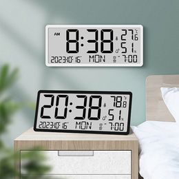 LED Digital Wall Clock Accurate Real-time Temperature Humidity Clocks Large LED Display Electronic Table Clocks