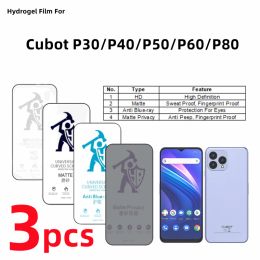 3pcs HD Hydrogel Film For Cubot P30 P40 P50 P60 Matte Screen Protector For Cubot P80 Eye Care Anti Spy Matte Protective Film