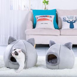 Dog Long Plush Dounts Beds Pet Kennel Super Soft Fluffy Comfortable Dog Cat Bed House Soft Kennel Puppy Cushion Pet Mat Supplies266S