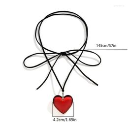 Pendant Necklaces Fashion Trend Niche Love Collarbone Chain Temperament Simple Cold Wind Adjustable Wax Line Necklace Drop Delivery Je Dhv2B